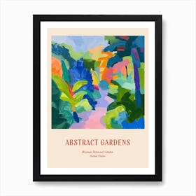 Colourful Gardens Missouri Botanical Garden Usa 2 Red Poster Art Print