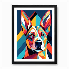 Kangaroo, colorful kangaroo, kangaroo portrait Art Print