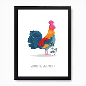 Curfew Rooster Farm Kitchen Art Print