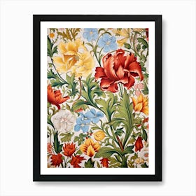 Floral Wallpaper 221 Art Print