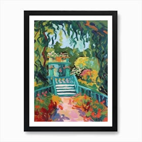 Giverny Gardens, France, Painting 6 Art Print