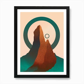 Peak Of Emeralds And Orange Art Print