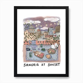 Sangria At Sunset Art Print