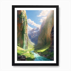 Verdant Canyon Art Print