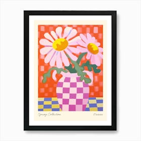 Spring Collection Daisies Flower Vase 1 Art Print