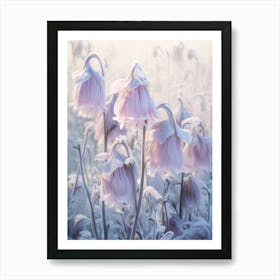 Frosty Botanical Canterbury Bells 3 Art Print