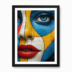 Geometric Portrait 0000 Geometric Portrait 0000 Geo Face 1 Art Print