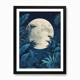 Full Moon In The Jungle 8 Art Print