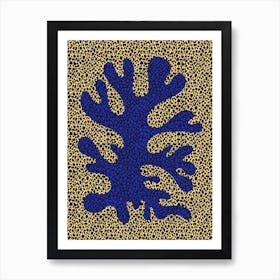 Blue And Yellow Coral Study Art Print