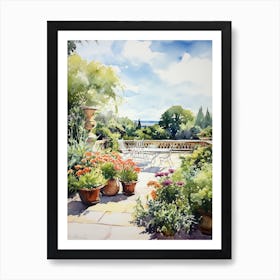 Volksgarten Austria Watercolour Painting 1  Art Print