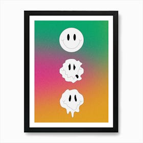 Dripping Smiley 2 Art Print