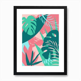 Monstera Collage Art Print