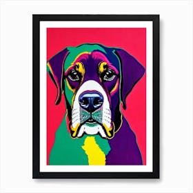 Basset Hound Andy Warhol Style Dog Art Print