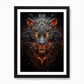 Tiger Head Art Print