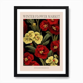 English Primrose 2 Winter Flower Market Poster Art Print