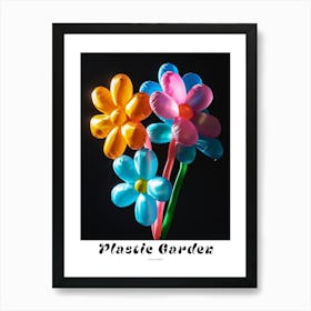 Bright Inflatable Flowers Poster Flax Flower 2 Art Print