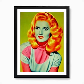 Jean Arthur Colourful Pop Movies Art Movies Art Print