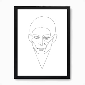 Kafka Line Art Print