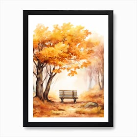 Cute Autumn Fall Scene 68 Art Print