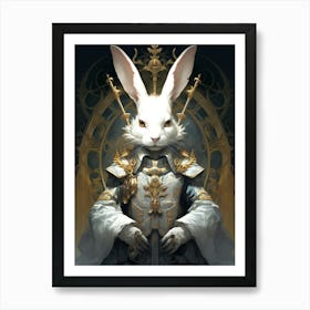 Rabbit In Armor Art Print