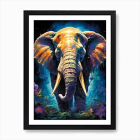 Elephant In The Jungle Art Print