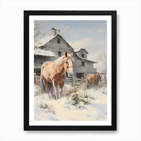 Old Stone Farm Winter 5 Art Print