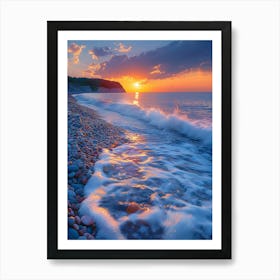 Sunset At The Beach Art Print