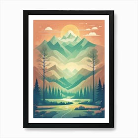 Mountain Landscape 1 Art Print