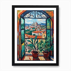 Window Budapest Hungary In The Style Of Matisse 3 Art Print
