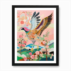 Maximalist Bird Painting Lapwing 2 Art Print