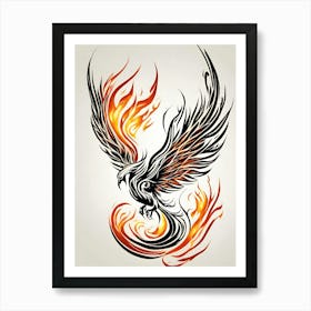 Phoenix Tattoo 5 Art Print