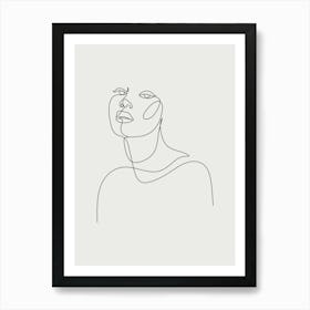 Single Line Drawing Art Print