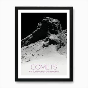 NASA Solar System, Comet 67p Churyumov Gerasimenko 02 Art Print