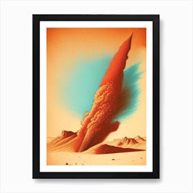 Dust Devil Vintage Sketch Space Art Print