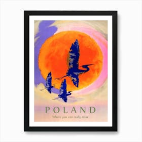 Poland On Summer, Vintage Travel Poster Art Print