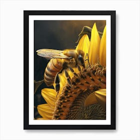 Meliponini Bee Realism Illustrations 9 Art Print