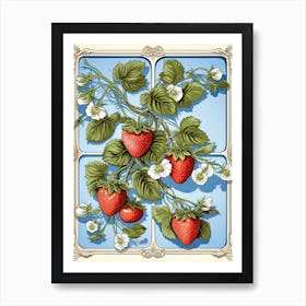 Strawberries Illustration 1 Art Print