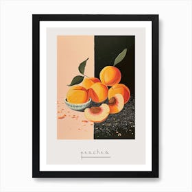 Art Deco Peaches 3 Poster Art Print