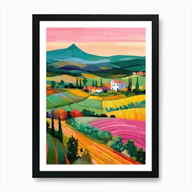 Tuscany Italy Bianchi Fields Travel Italy Housewarming Painting Affiche