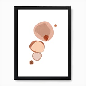 Abstract Ascending Shapes In Brown Art Print