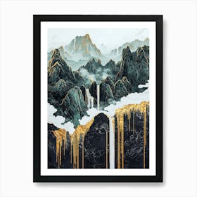 Olympus Veil Geometric Luxe Art Print