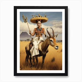 Frida on the Plains Art Print