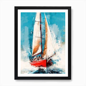 Sailboat In The Sea 1 sport Art Print