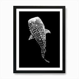 Whale Shark Dot Art Design Art Print