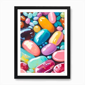 Jelly Beans Candy Sweetie Abstract Still Life Flower Art Print