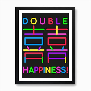 Double Happiness Black Art Print