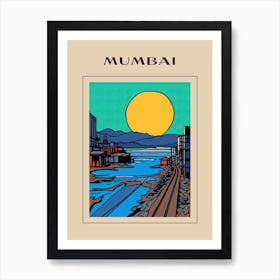Minimal Design Style Of Mumbai, India 2 Poster Art Print