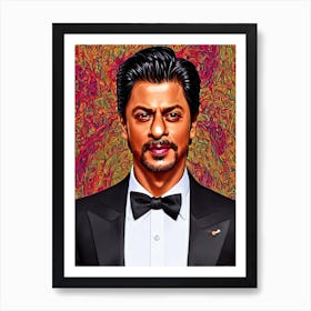 Shah Rukh Khan Illustration Movies Art Print