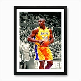 Shaquille O Neal Of The Los Angeles Lakers Art Print