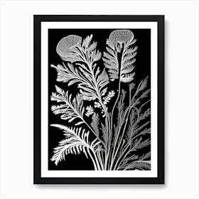 Dill Leaf Linocut Art Print